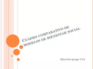 cuadro comparativo de modelos de bienestar social