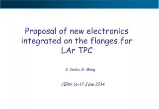 Proposal of new electronics integrated on the flanges for LAr TPC