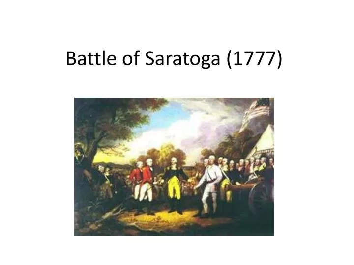 battle of saratoga 1777