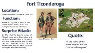 Fort Ticonderoga