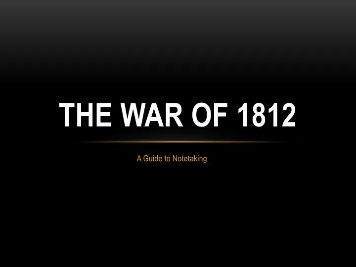 the war of 1812