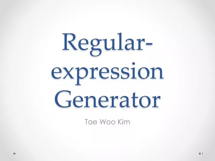 regular expression generator