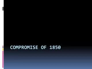 Compromise of 1850