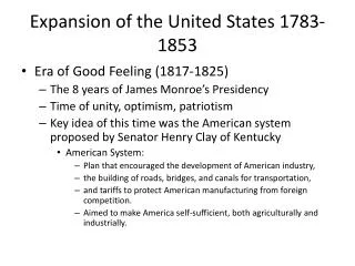 expansion of the united states 1783 1853