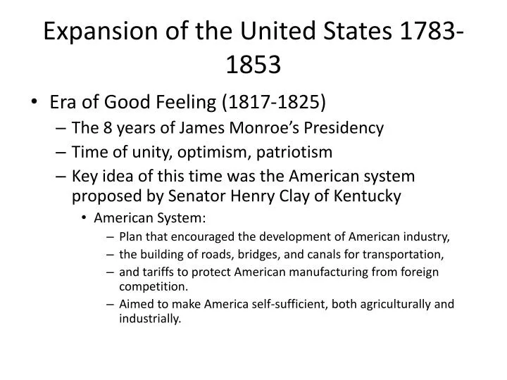 expansion of the united states 1783 1853