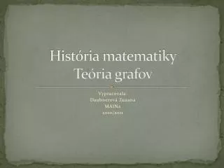hist ria matematiky te ria grafov