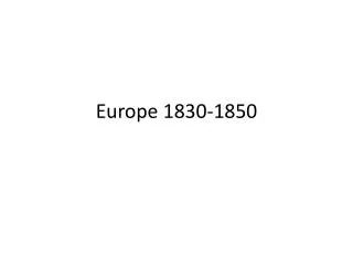 Europe 1830-1850