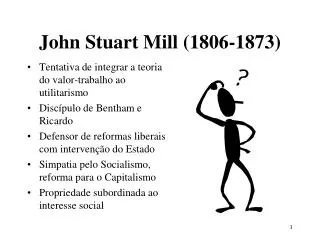 john stuart mill 1806 1873