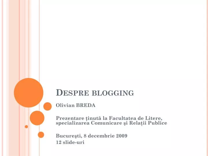 despre blogging