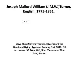 Joseph Mallord William (J.M.W.) Turner, English, 1775-1851.