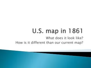 U.S. map in 1861