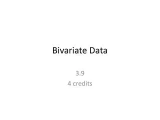 Bivariate Data