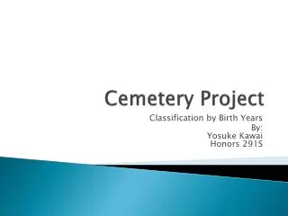 Cemetery Project