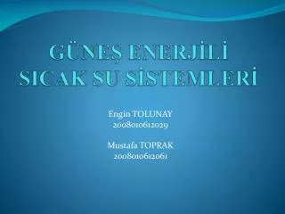 g ne enerj l sicak su s stemler