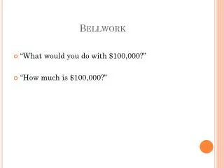 bellwork