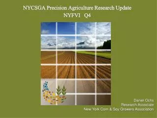 NYCSGA Precision Agriculture Research Update NYFVI Q4