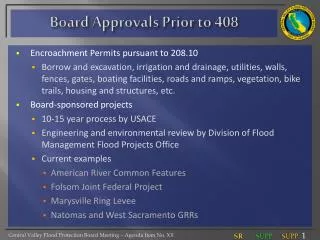 Board Approvals Prior to 408