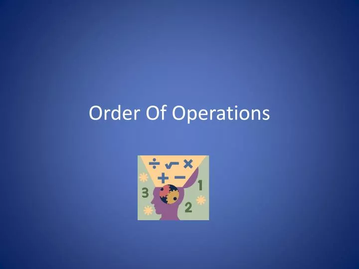 order of operations