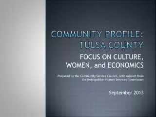 Community Profile: Tulsa County