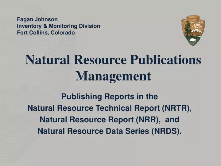 natural resource publications management