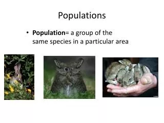 Populations