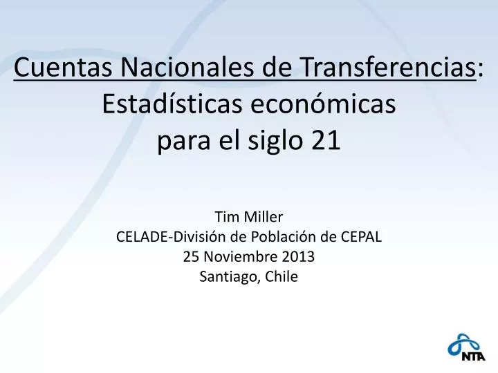 cuentas nacionales de transferencias estad sticas econ micas para el siglo 21