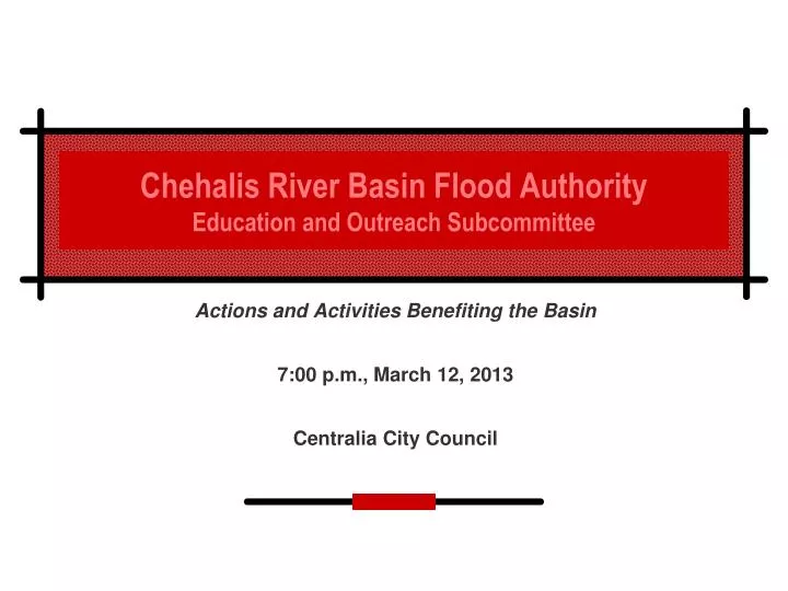 chehalis river basin flood authority education and outreach subcommittee