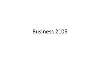 Business 2105