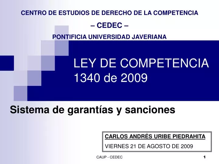 ley de competencia 1340 de 2009