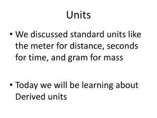 Units