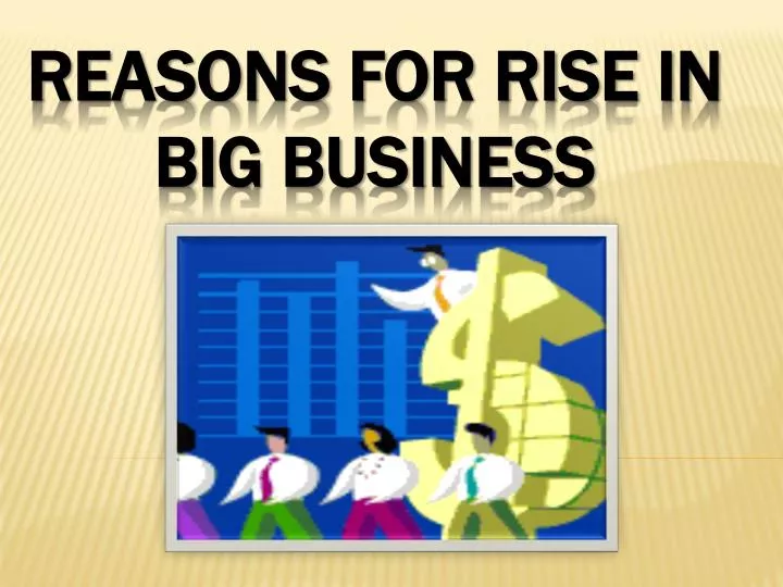 reasons for rise in big business