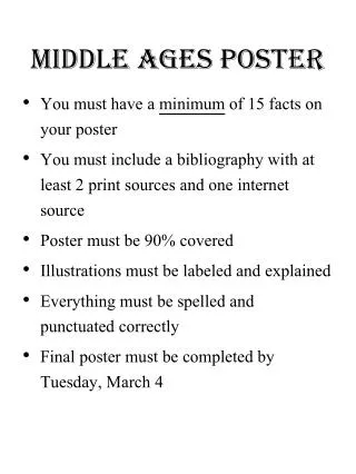 Middle Ages Poster