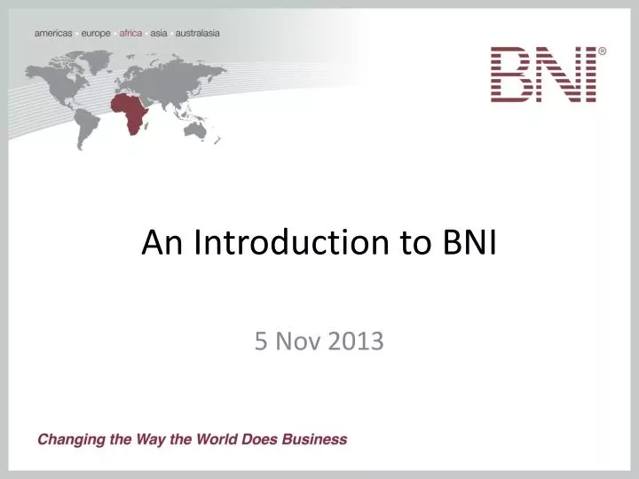 an introduction to bni