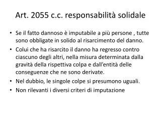art 2055 c c responsabilit solidale