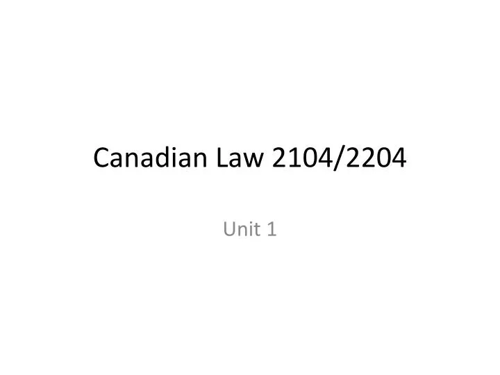 canadian law 2104 2204