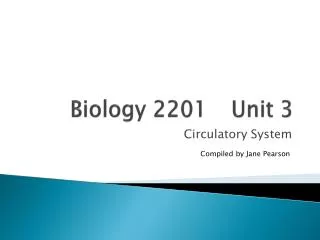 Biology 2201	Unit 3