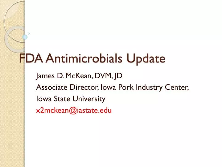 fda antimicrobials update