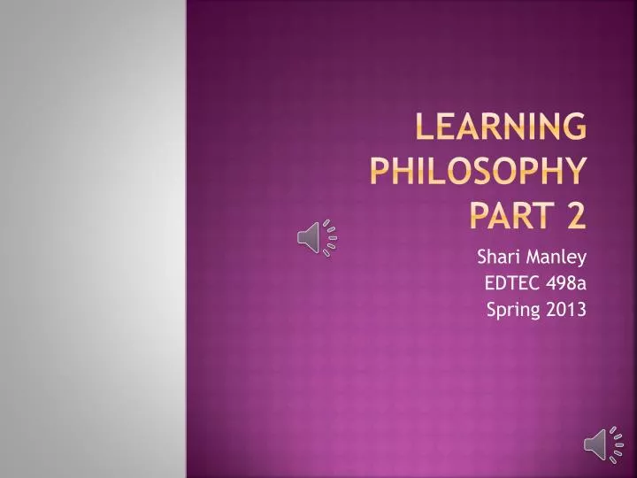 learning philosophy part 2
