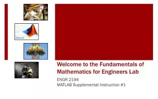 Welcome to the Fundamentals of Mathematics for Engineers Lab