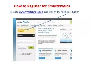 How to Register for SmartPhysics