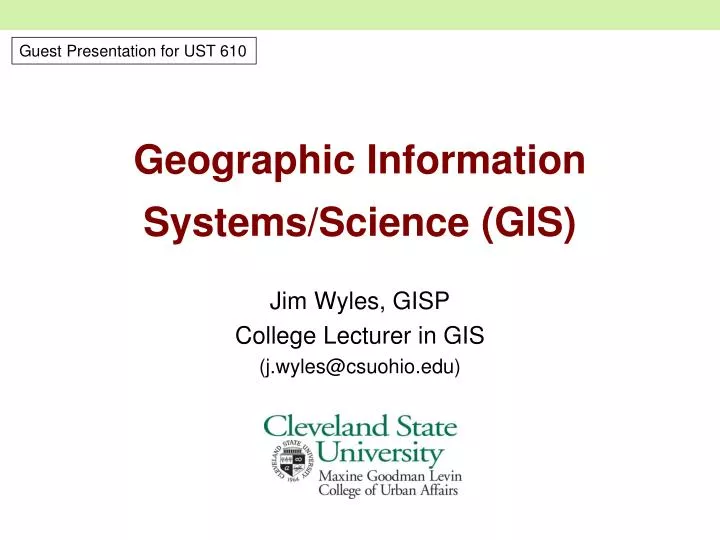 geographic information systems science gis