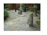 The Japanese Rock Gardens or &quot;dry landscape&quot; gardens, often