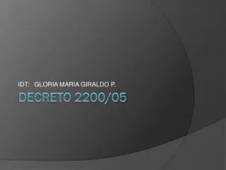 decreto 2200 05