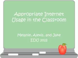 Appropriate Internet Usage in the Classroom