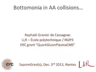 Bottomonia in AA collisions…