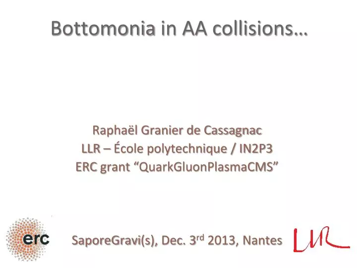 bottomonia in aa collisions