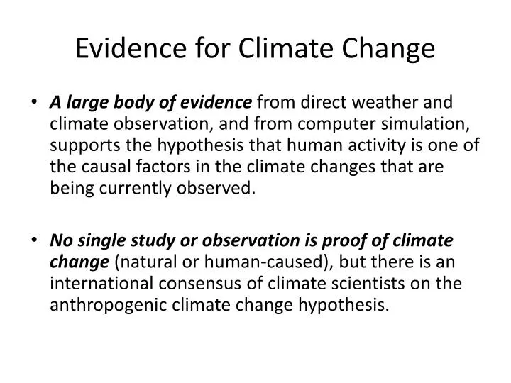 evidence for climate change