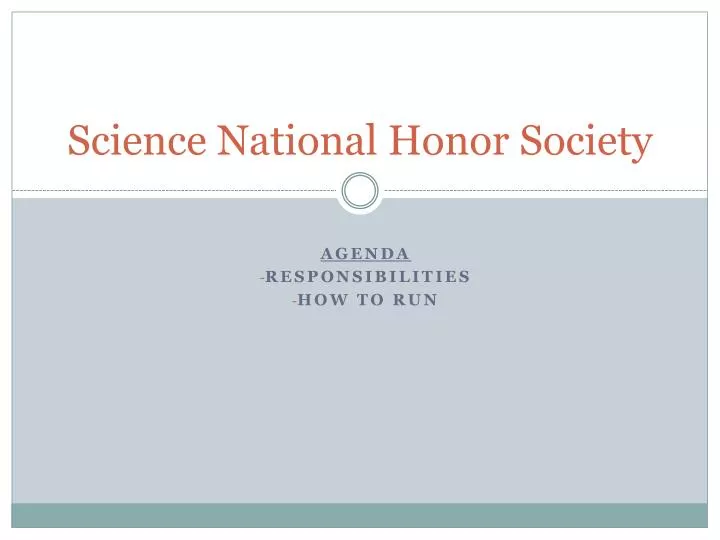 science national honor society