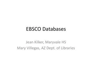 ebsco databases