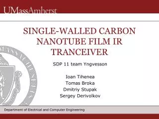 SINGLE-WALLED CARBON NANOTUBE FILM IR TRANCEIVER